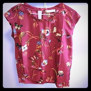 Abercrombie chiffon short sleeve top